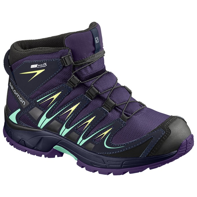 Salomon Israel XA PRO 3D MID CSWP J - Kids Hiking Shoes - Purple (FOBG-84032)